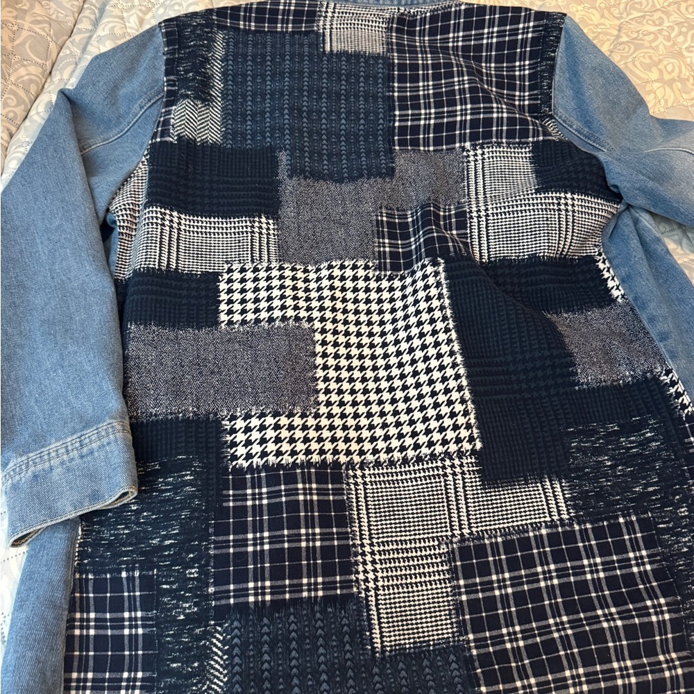 BKE Patchwork Back Denim Jacket - image 4